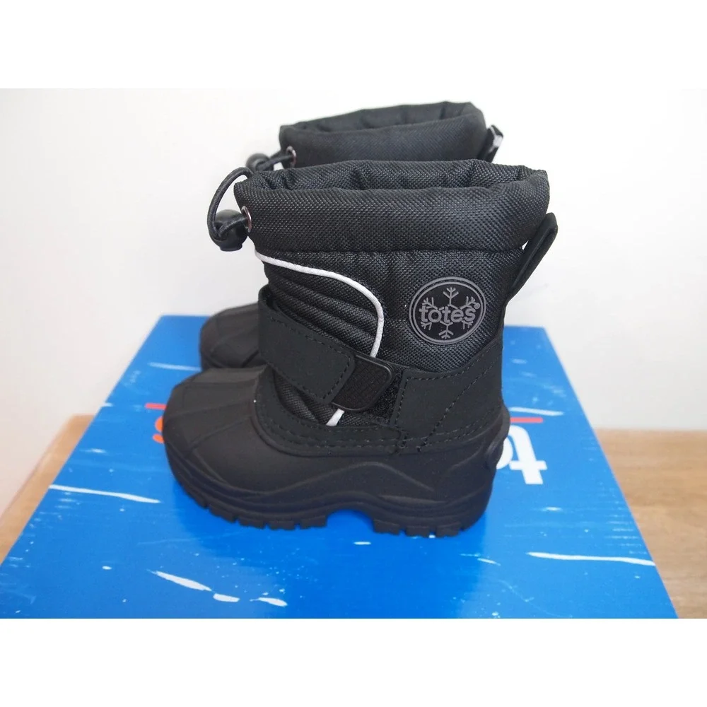 Totes Kids Black‎ Waterproof Snow Boots Size 5T